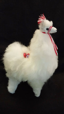 LLAMA TOY WITH ALPACA FUR 16" Inches Tall