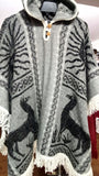 Alpaca Llama Poncho with Fringe