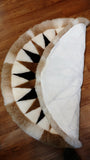 58" Round Sun Design Alpaca Rug or Wall Hanging