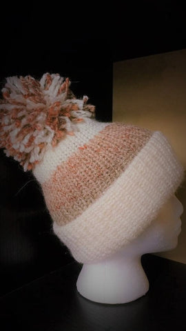 100% Triple Alpaca  Pom Pom Hat