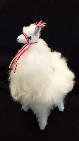Llama Toy with Alpaca Fur 6.5 inches